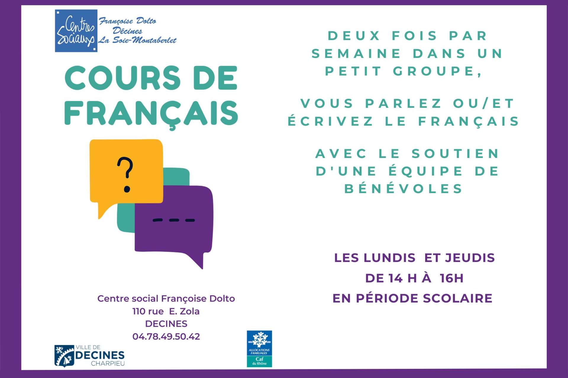 Cours de français
