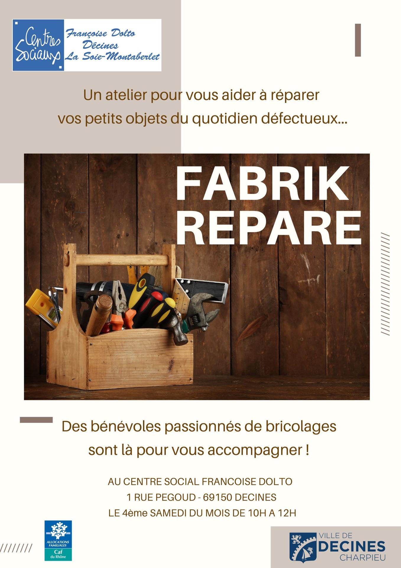 Affiche Atelier Fabrik Repare
